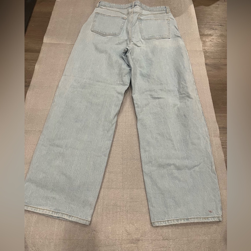 [12/W31Ins31”]Wild Fable Highest Rise Distressed Light Blue Baggy Jeans - Picture 2 of 7